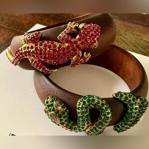 Vintage 80's statement animal bracelets